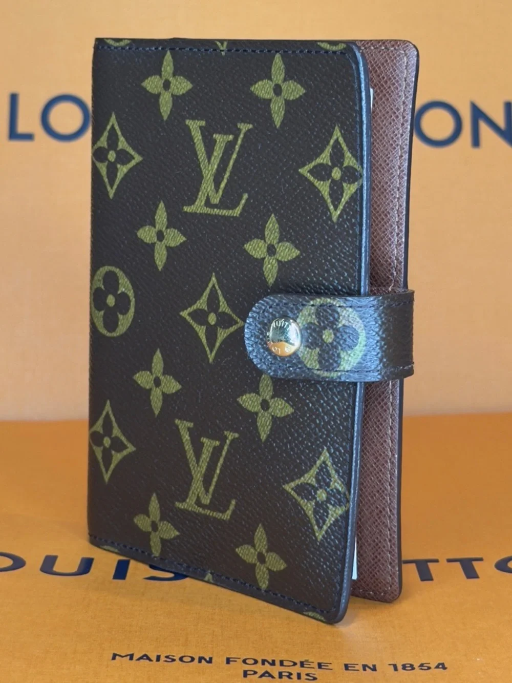 Louis Vuitton PM Agenda Brown Monogram Canvas Planner Organizer Notebook Cover